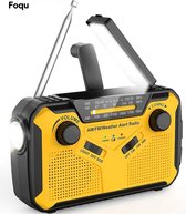 Zwarte Noodradio met LOS COMPAS – Solar Emergency Radio – Kamperen Outdoor Survival Radio – Powerbank – Zaklamp – Zonne Energie