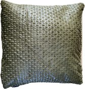 Unique Living - Kussenhoes - Leger Groen - Lumi - Lizard - 45cm x 45cm - 1 stuk