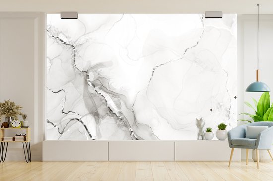 Papier Peint - Papier Papier peint photo Marbre - Zwart - Motifs - Largeur 330 cm x Hauteur 220 cm