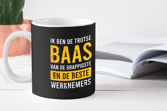 Mok - Koffiemok - Spreuken - Quotes - 'Ik ben de trotse baas van de