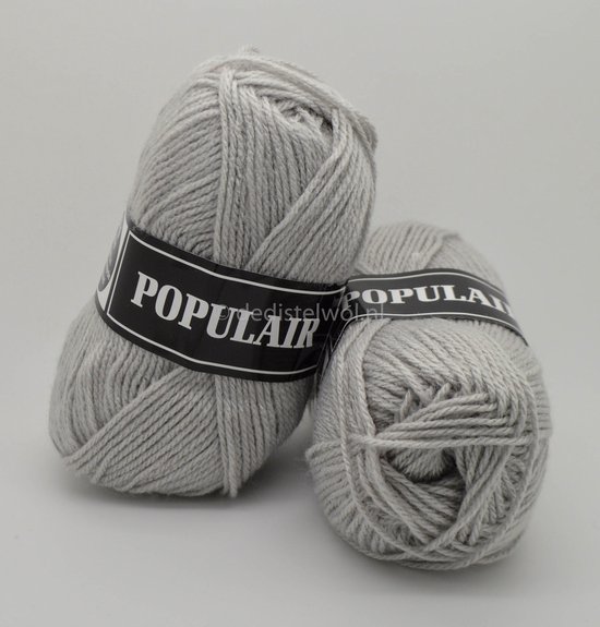 Beijer BV Populair acryl garen - licht grijs (88) - 20 bollen
