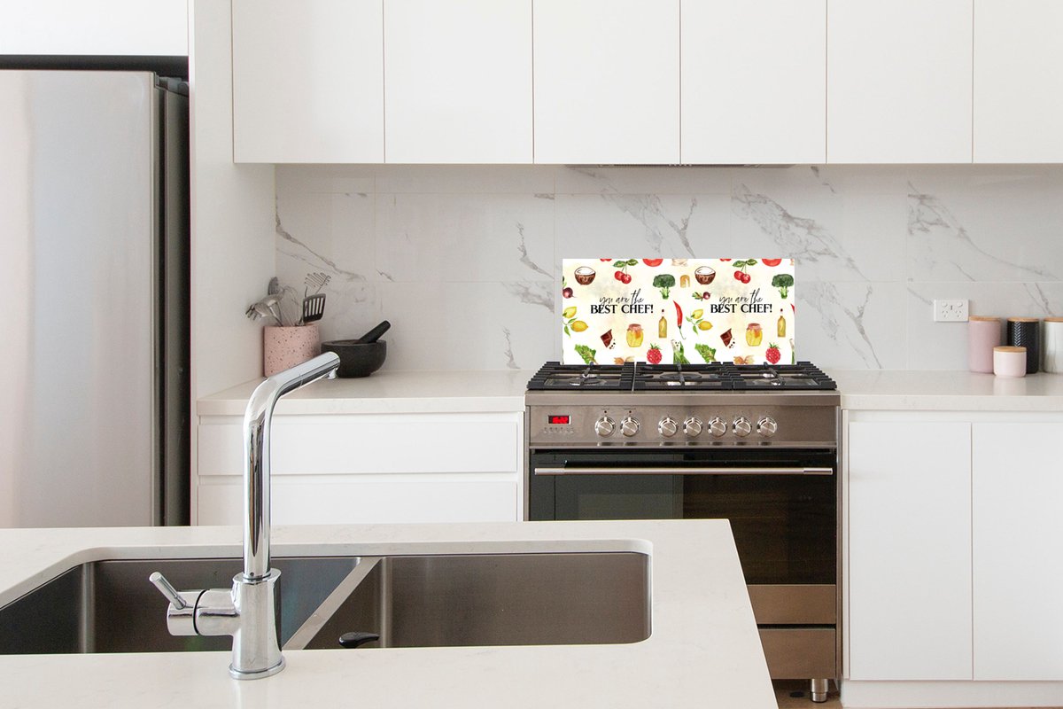 KitchenYeah Spatscherm 60x30 cm - You are the best chef - Aluminium thumbnail 6