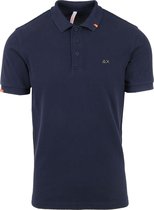 Sun68 - Polo Vintage Solid Navy Blauw - XXL - Modern-fit