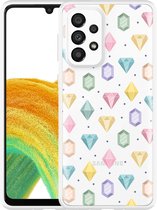 Hoesje Geschikt voor Samsung Galaxy A33 Diamonds