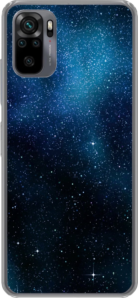 Telefoonhoesje Geschikt voor Xiaomi Geschikt voor Redmi Note 10 Pro hoesje - Sterrenstelsel - Nacht - Melkweg - Jongens - Meisjes - Kinderen - Siliconen Telefoonhoesje Telefoonhoesje