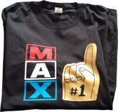 TWOA-tshirt-zwart- Formule 1- Max Verstappen- nummer 1 - maat M