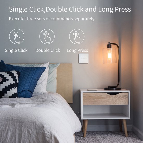 MOES Tuya ZigBee Smart Knob Switch, Wireless Scene Switch Button Controller, Automation Scenario, Works with Tuya ZigBee Gateway, Battery Powered (Battery Not Included