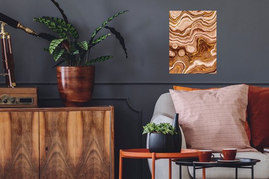 Stickers muraux - Feuille Autocollant - Marbre - Or - Cercle - 30x40 cm - Feuille Adhésive - Stickers muraux Chambre Enfant - Papier Peint Auto Adhésif