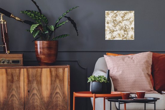 Stickers Stickers muraux - Marbre - Wit - Or - 30x30 cm - Feuille adhésive