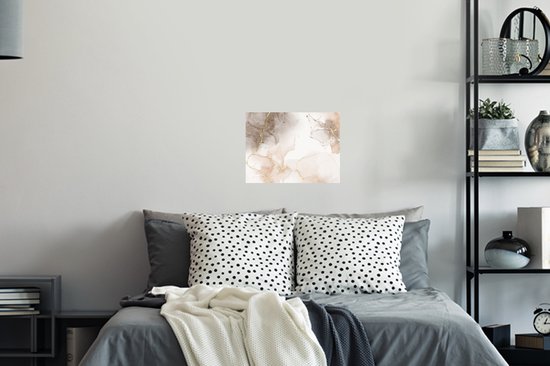 Stickers Stickers muraux - Marbre - Marron - Or - 40x30 cm - Feuille adhésive