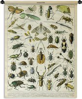 Wandkleed - Wanddoek - Insecten - Dieren - Libelle - 90x120 cm - Wandtapijt