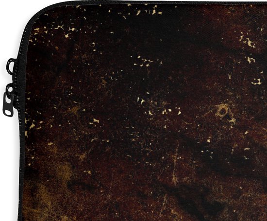 Housse pour ordinateur portable 13 pouces - Or - Peinture - Abstrait - Zwart - Housse pour ordinateur portable