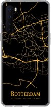Geschikt voor OnePlus Nord hoesje - Rotterdam - Kaart - Gold - Siliconen Telefoonhoesje