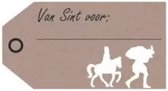 cadeau-etiketten Sint papier/vinyl grijs/wit 500 stuks