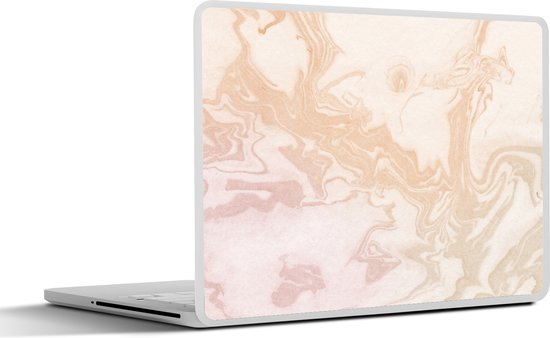 Sticker pour ordinateur portable - 11,6 pouces - Marbre - Rose - Motif