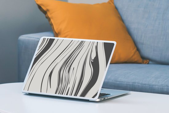 Sticker ordinateur portable - 14 pouces - Marbre - Fer - Ligne