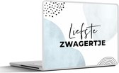 Laptop sticker - 10.1 inch - Spreuken - Quotes - 'Liefste zwagertje' - Familie - 25x18cm - Laptopstickers - Laptop skin - Cover