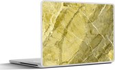 Laptop sticker - 11.6 inch - Geel - Wit - Keien - Graniet - 30x21cm - Laptopstickers - Laptop skin - Cover