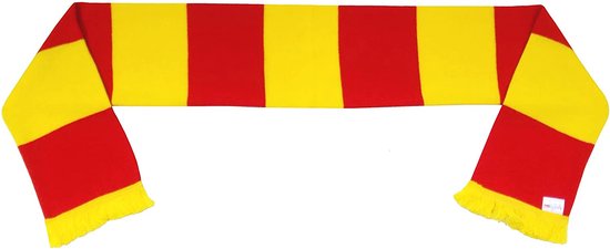 Foto: Retro supporter bloksjaal geel rood