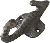 Deco4yourhome - Kapstok Zeepaardje - Grijs - Silver Antique