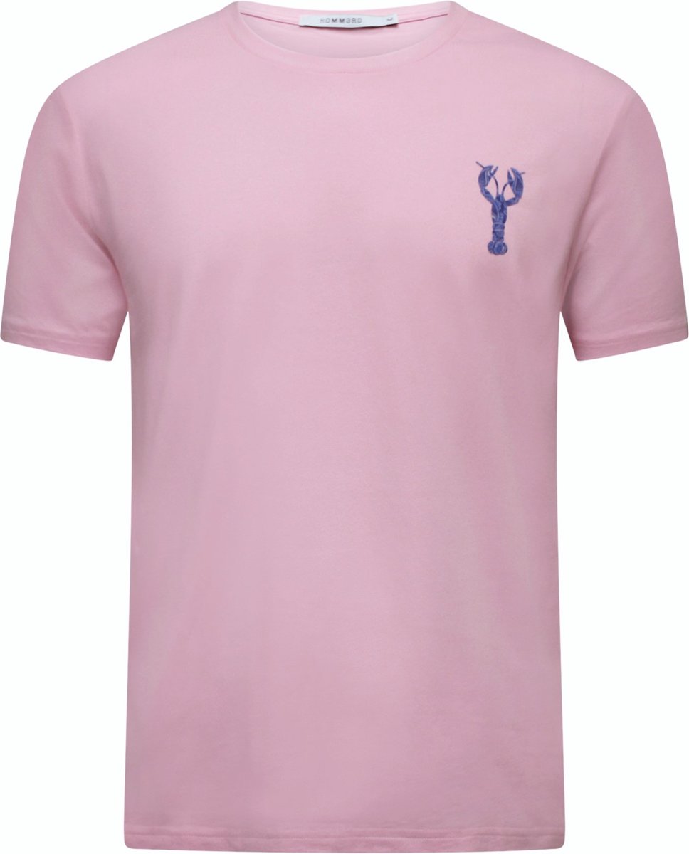 Hommard T-Shirt Pink met kleine Blauwe Paisley Lobster X-Large