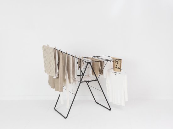 Brabantia HangOn Séchoir à linge - 20 mètres - Matt Black