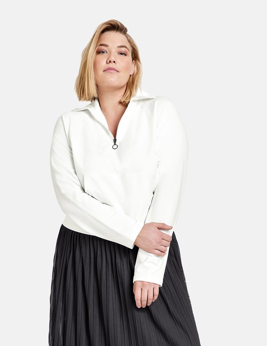 SAMOON Maglione Donna A Mezza Manica Con Girocollo E Motivo Strutturato - Pullover Morbido