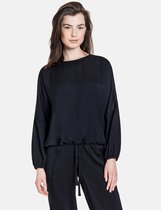 TAIFUN Dames Oversized blouse van gerecycled polyester Marine-36