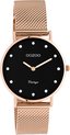 OOZOO Vintage series - rosé goudkleurige horloge met rosé goudkleurige metalen mesh armband - C20244 - Ø32