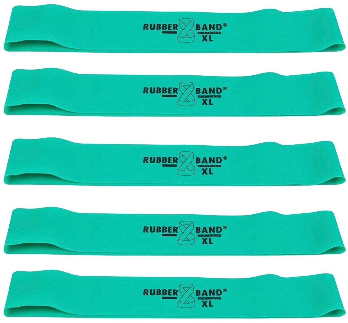 Dittmann - Mini bands Medium - Groen - 10 stuks - Fitness elastiek