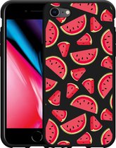iPhone SE 2020 Hoesje Zwart Watermeloen - Designed by Cazy
