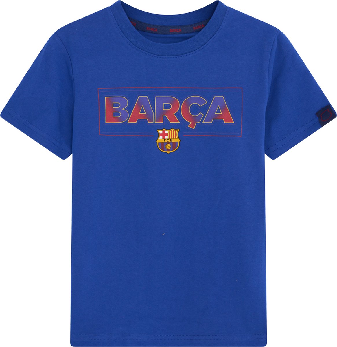 FC Barcelona T-shirt Barça - KIDS - 12 jaar (152) - blauw - officieel FC Barcelona product - 100% katoen