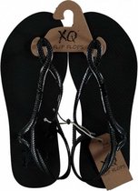 teenslippers Sandal dames polyester zwart maat 38