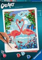 Ravensburger CreArt Flamingo Love - Peinture par numéro pour adultes - Hobby Kit