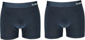 boxershorts Basic heren viscose navy 2 stuks maat M