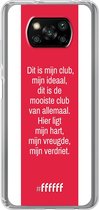 6F hoesje - geschikt voor Xiaomi Poco X3 Pro -  Transparant TPU Case - AFC Ajax Dit Is Mijn Club #ffffff