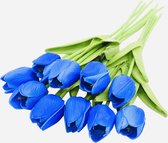 Orianthy - Tulpen boeket -Tulpen- Tulpen Blauw- kunstof bloem-