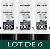 L'OREAL PARIS MEN EXPERT Batch van 6 Hydra Sensitive Douchegel voor de gevoelige huid Mannen - 300 ml