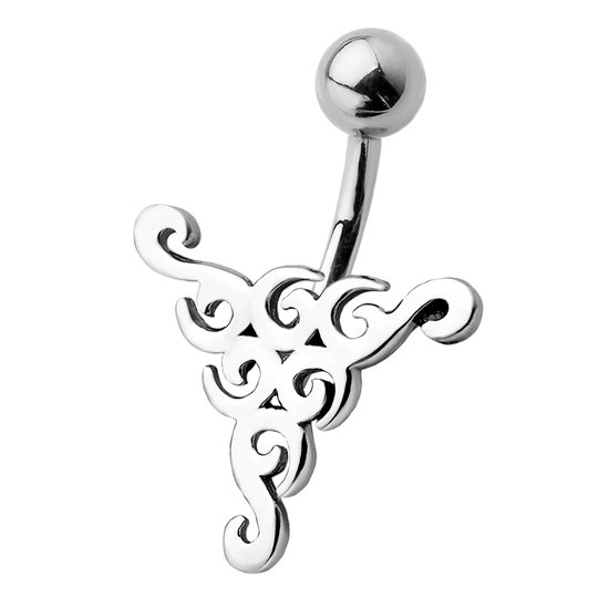 JoyS Navel piercing Sterling zilver 925 Tribal fantasie staaf