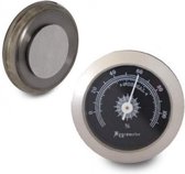 Hygrometer 50mm/45mm mat chroom/zwart