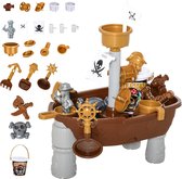 HOMCOM Kinderen zandspeelgoed zandbaktafel met 26 stuks. Accessoires speeltafel 3 jaar PP 343-038