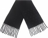 sjaal Parels dames 180 x 46 cm polyester zwart