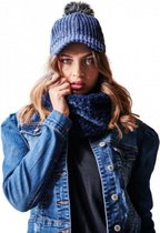 sjaal Nadine dames polyester blauw one-size