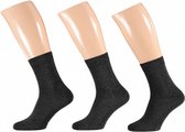 sokken Basic bamboe antraciet 3-pack maat 39-42