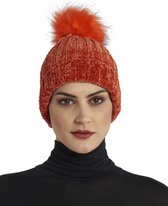 muts Jamie dames polyester oranje one-size