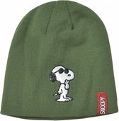 muts Snoopy junior acryl groen one-size