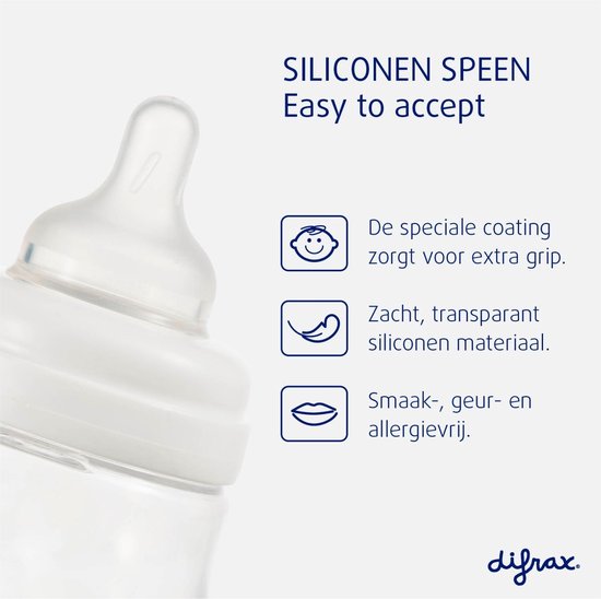 Difrax Babyfles Natural Glas - 310 ml - Roze - 1 Stuk - S-fles - Anti Koliek — afbeelding 5