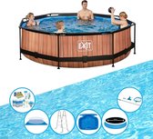 EXIT Zwembad Timber Style - Frame Pool ø300x76cm - Super Set