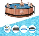 EXIT Zwembad Timber Style - Frame Pool ø300x76cm - Combi Deal