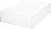 Set van 3x stuks sieraden/make-up houder/box 38,5 x 8,5 cm van kunststof - Nagellak box - Sieraden box - Make-up box - Organizer